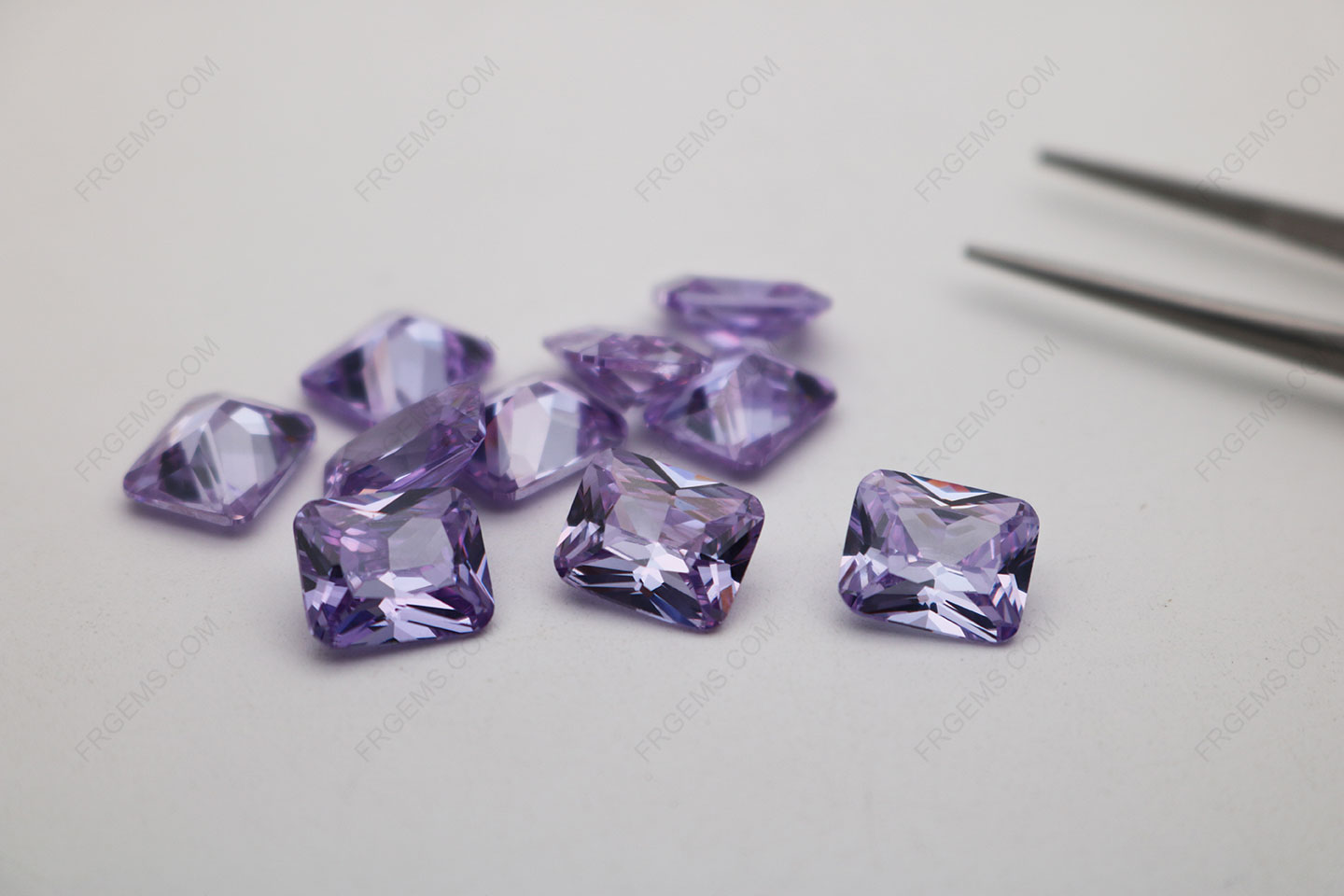 Cubic Zirconia Lavender Octagon Shape Princess Cut 10x8mm stones CZ08 ...