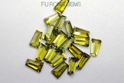 Olive-Yellow-Cubic-Zirconia-Trapezoid-Shape-Gemstones