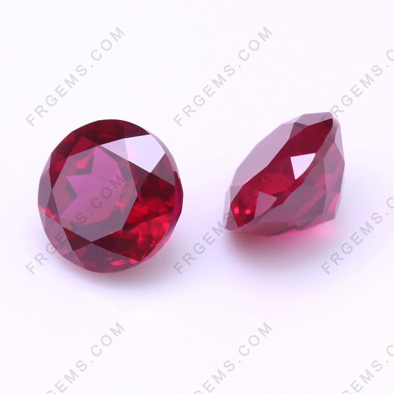 China Lab Grown Ruby Pigeon blood red Color Oval Shaped Faceted gemstone-Loose  Gemstones Suppliers-FU RONG GEMS China