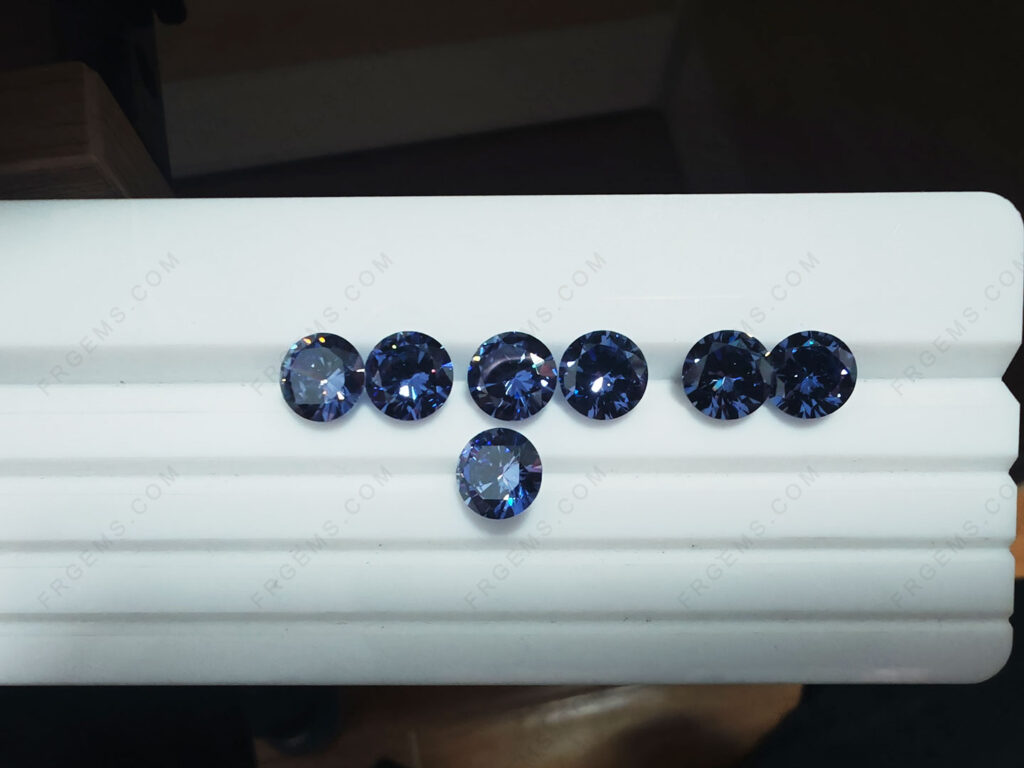 Loose-Cubic-Zirconia-Tanzanite-Blue-Light-Color-Round-Faceted-9mm-Gemstones-Suppliers