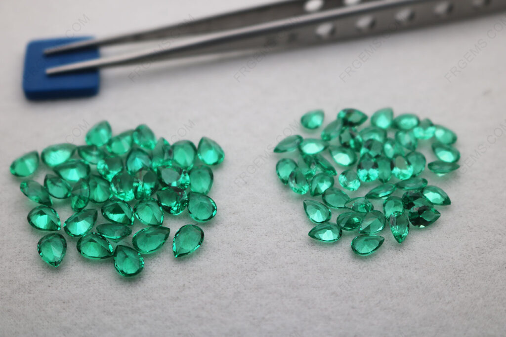 Bulk-wholesale-Nano-Emerald-green-light-color-114#-pear-shape-faceted-6x4mm-and-7x5mm-loose-gemstones-China-IMG_7028