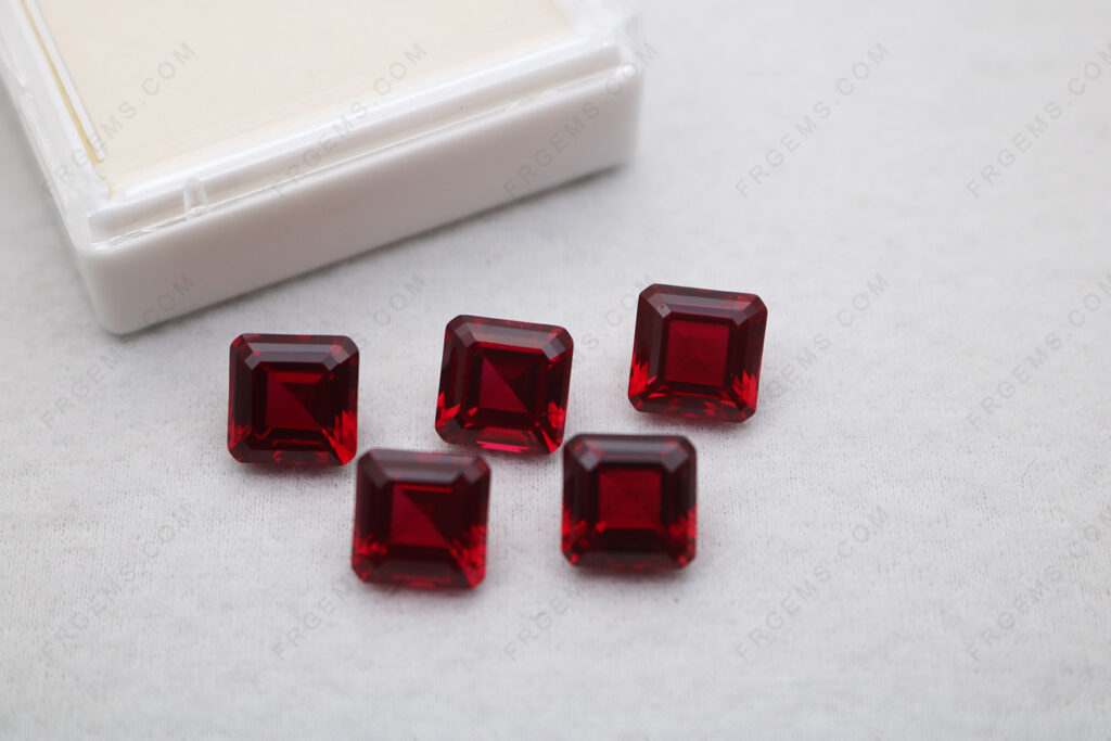 Corundum-Ruby-Red-Dark-7#-Color-Asscher-Cut-9x9mm-loose-gemstones-bulk-wholesale-IMG_7096