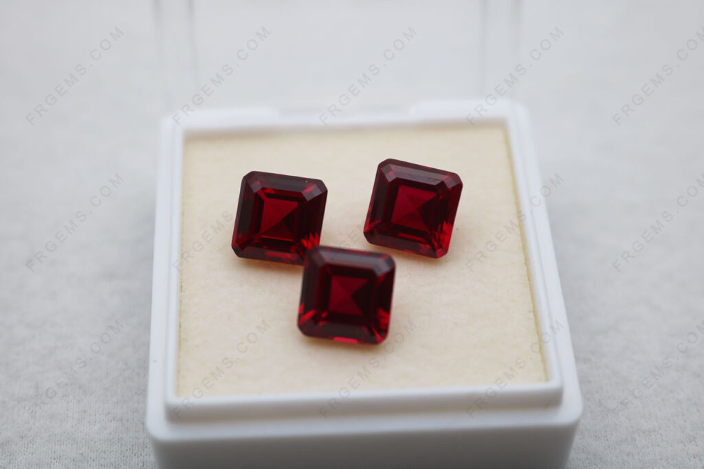 Synthetic-Ruby-Red-Dark-Color-Corundum-7#-Asscher-Cut-9x9mm-loose-gemstones-Suppliers-In-China-IMG_7094