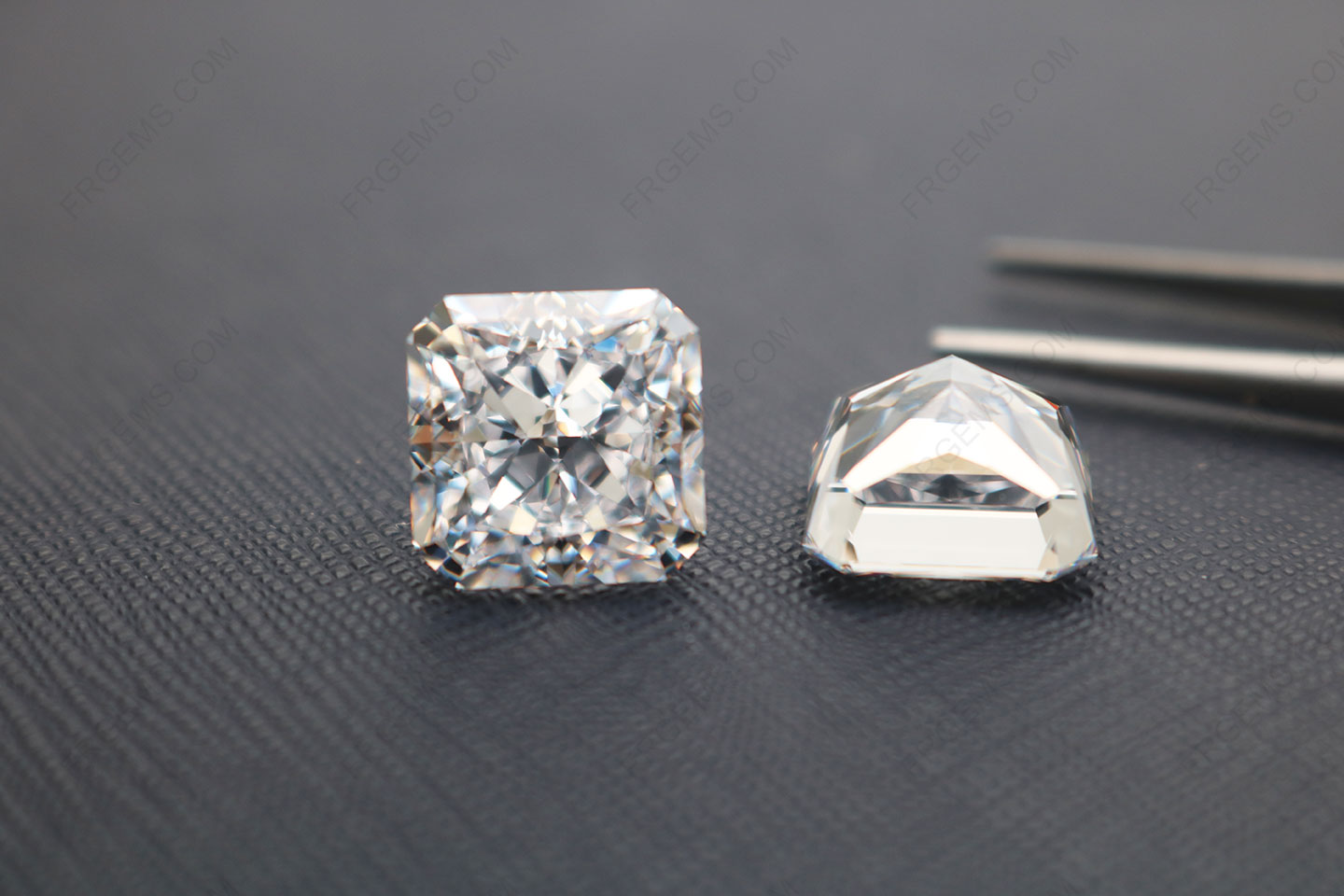 Crushed Ice Cut White Clear Color Cubic Zirconia 5A Best Quality Square Radiant Shape 12x12mm Loose gemstones