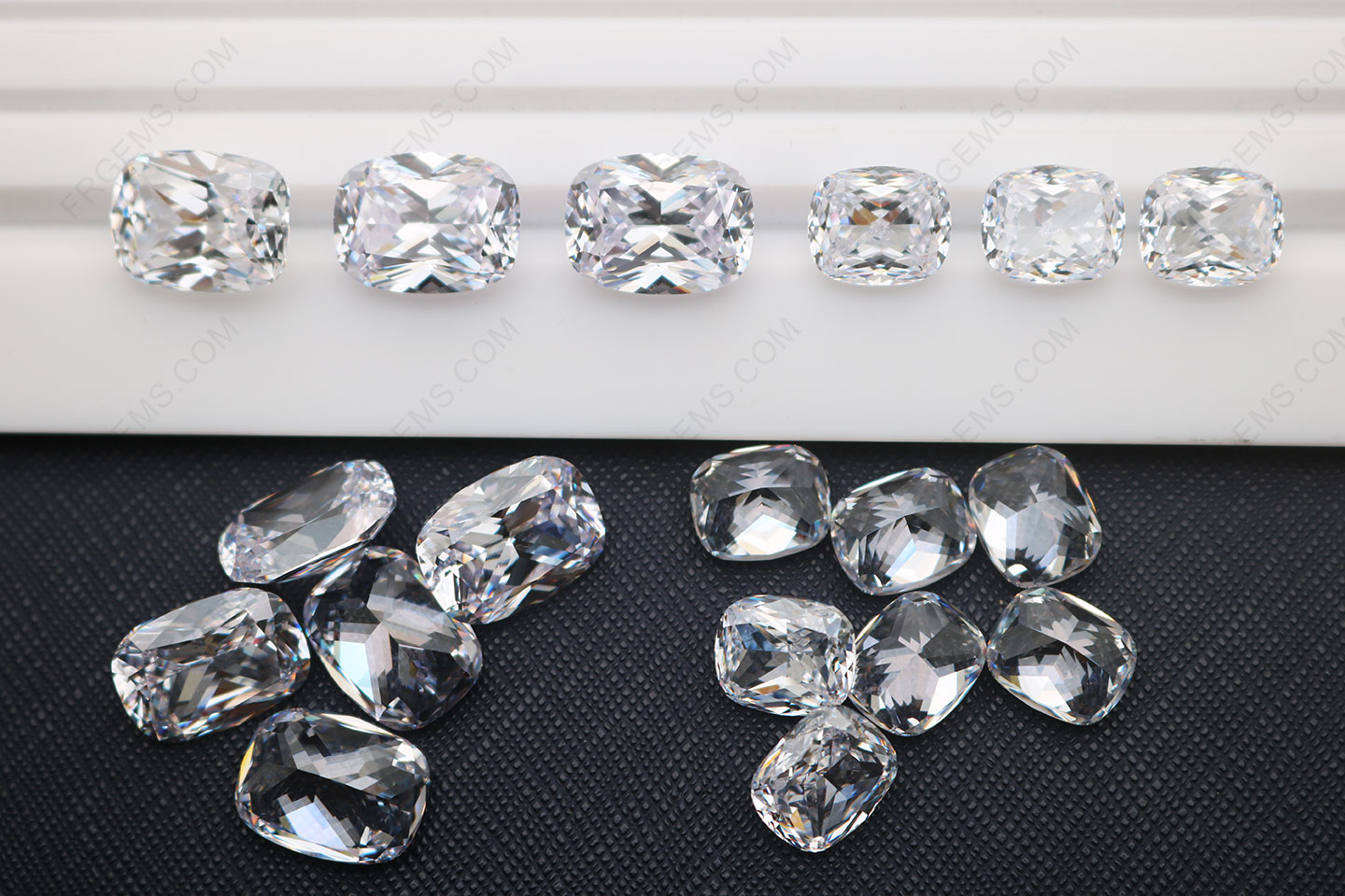 Bulk Wholesale 5A Best top quality Loose Cubic Zirconia Elongated Cushion Faceted Brilliant cut 12x10mm gemstones