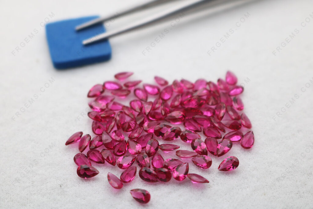 Bulk-Wholesale-Nano-Cystal-Ruby-Red-185/1#-Color-Pear-shape-faceted-5x3mm-Loose-Gemstones-IMG_7316