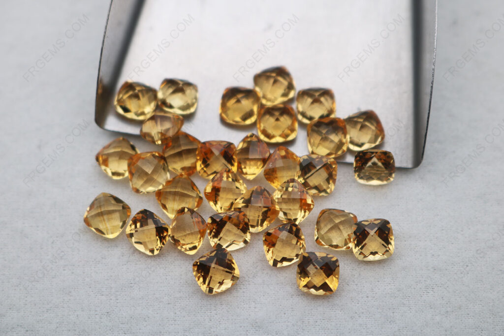 Natural-Citrine-Yellow-Color-Cushion-shape-checkerboard-top-faceted-6x6mm-Loose-Gemstones-China-Supplier-IMG_7237