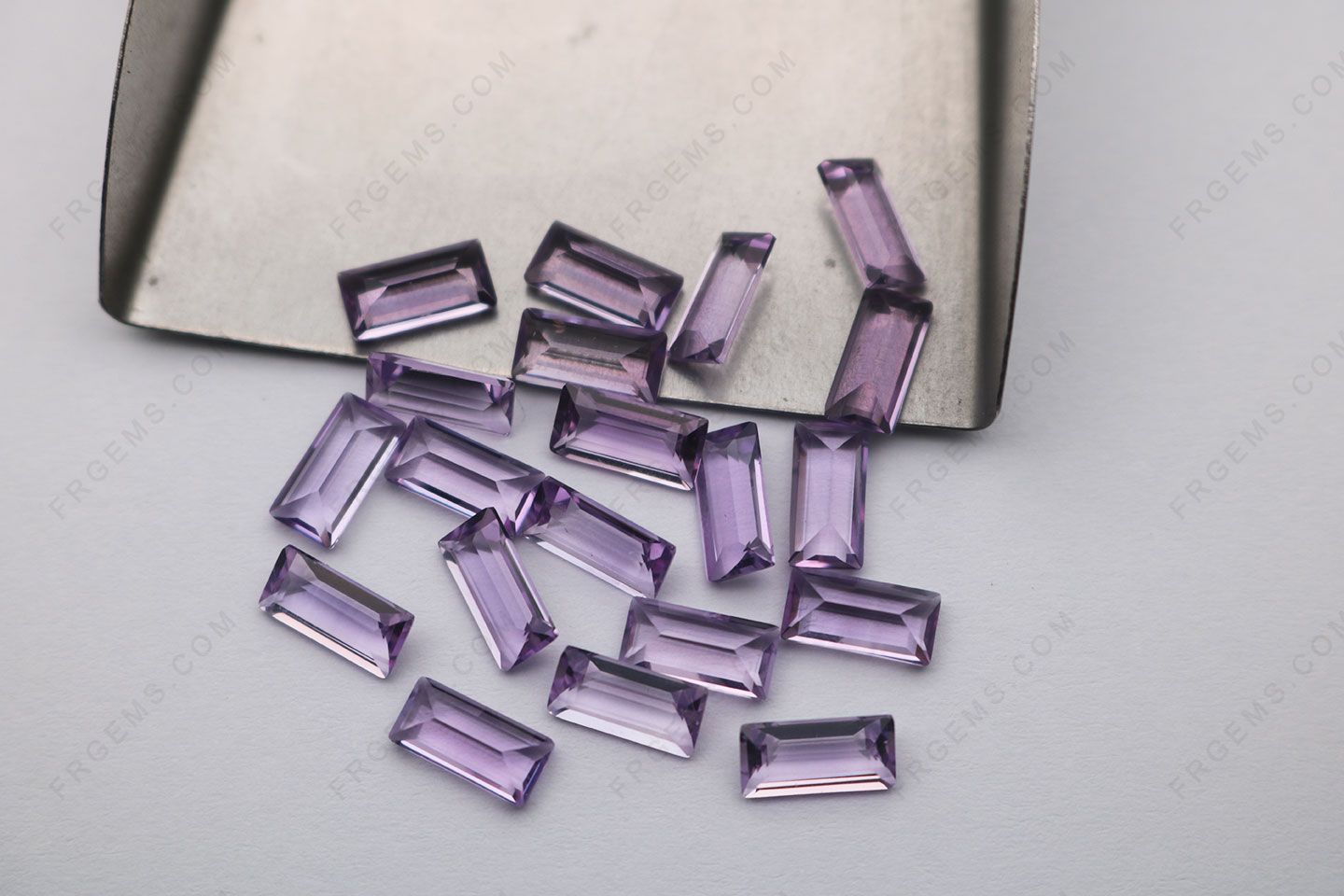 Natural Rose de France amethyst Rectangle Baguette Step cut 8x4mm Loose Gemstones