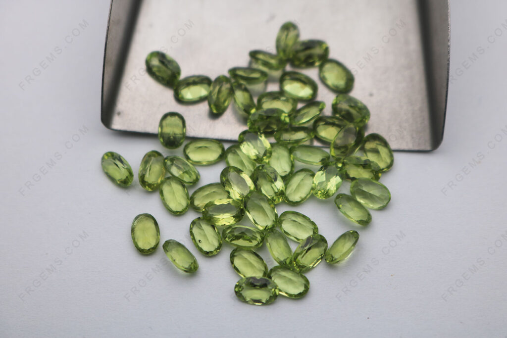 Bulk wholesale Natural Genuine Peridot Oval Shape 6x4mm Faceted Loose ...