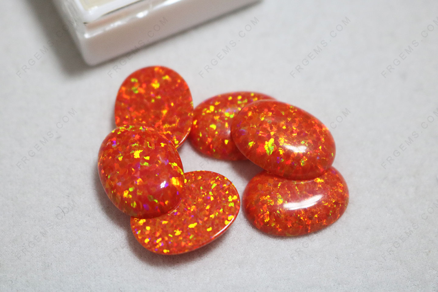 Kyocera Large fire Synthetic Opal OP31 Mexico Oval shape cabochon 20x15mm Loose Gemstones from China