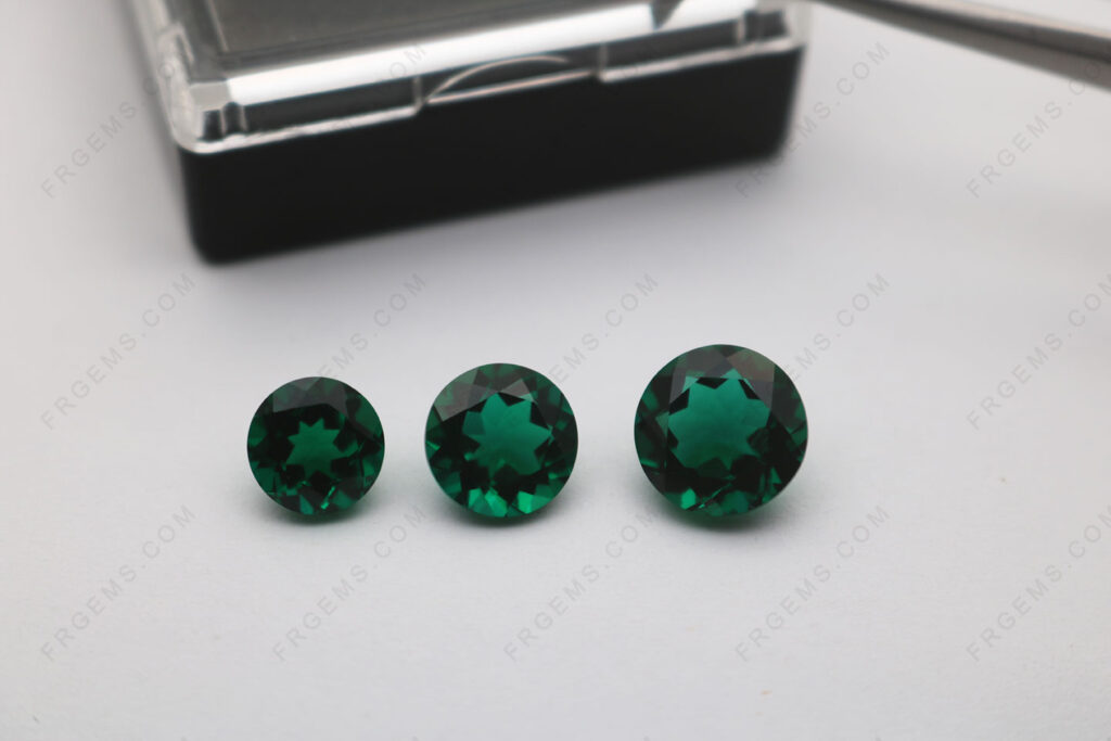 Wholesale-Hydrothermal-Lab-Emerald-Zambia-Green-color-Round-faceted-8mm-9mm-10mm-Loose-Gemstones-IMG_7687